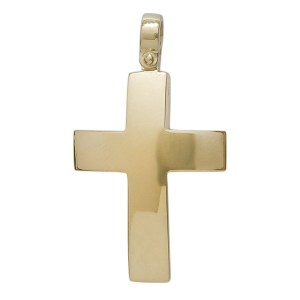 Σταυρός unisex σε κίτρινο χρυσό Κ14 